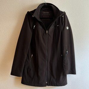 Calvin Klein Raincoat, Size Small, Black